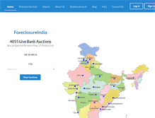 Tablet Screenshot of foreclosureindia.com